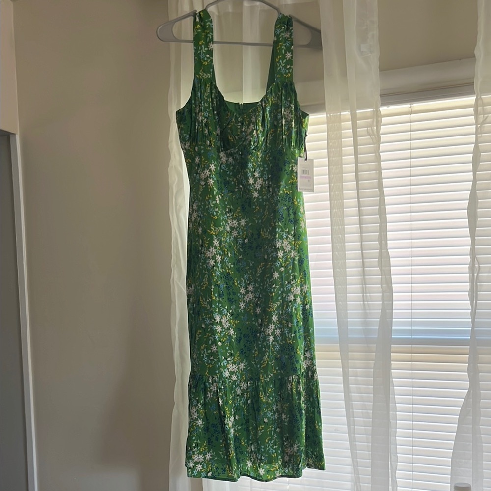 NWT Floral Green Dress